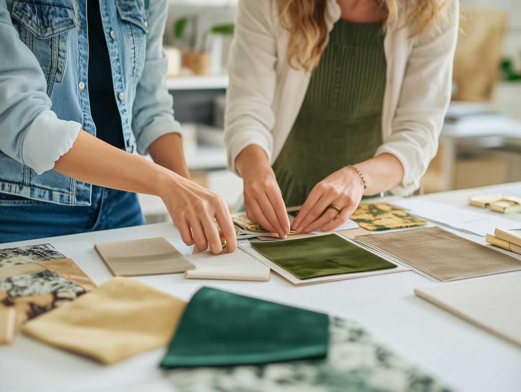 Claudia y Erika trabajando