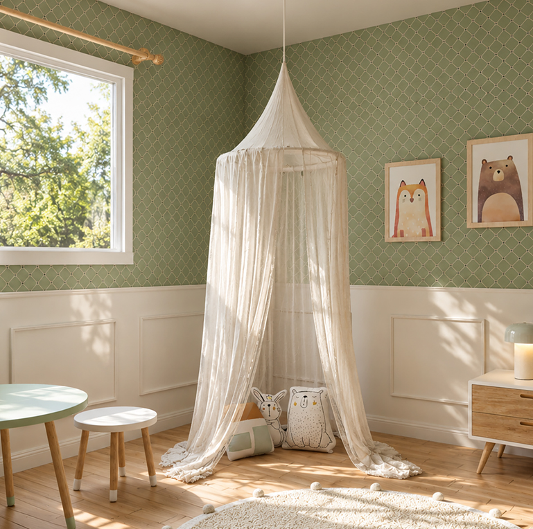Área de descanso dormitorio infantil