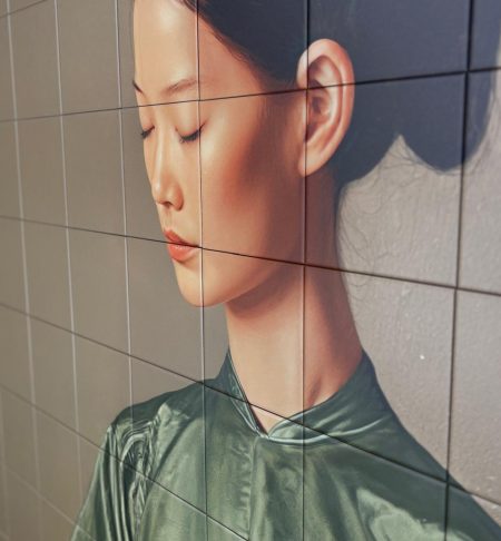 Arte mural impreso en mosaico de azulejos - Retrato Hotel Bucarest